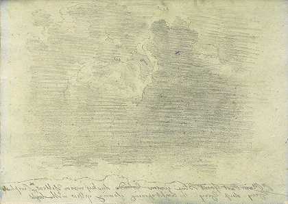 多云的天空`A Cloudy Sky (1774–75) by Joseph Wright of Derby
