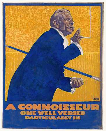 鉴赏家`A Connoisseur (1914) by Winold Reiss