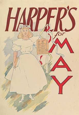 哈珀s、 阿美`Harpers, May (1893) by Edward Penfield