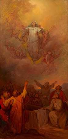 Mariae Ascension（为埃斯泽特戈姆（格兰）的祭坛画设计）`Mariae Himmelfahrt (Entwurf für das Altarbild in Esztergom (Gran)) (around 1844) by Josef Danhauser