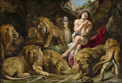 《狮子》中的丹尼尔兽穴`Daniel in the Lions Den (c. 1614~1616) by Peter Paul Rubens