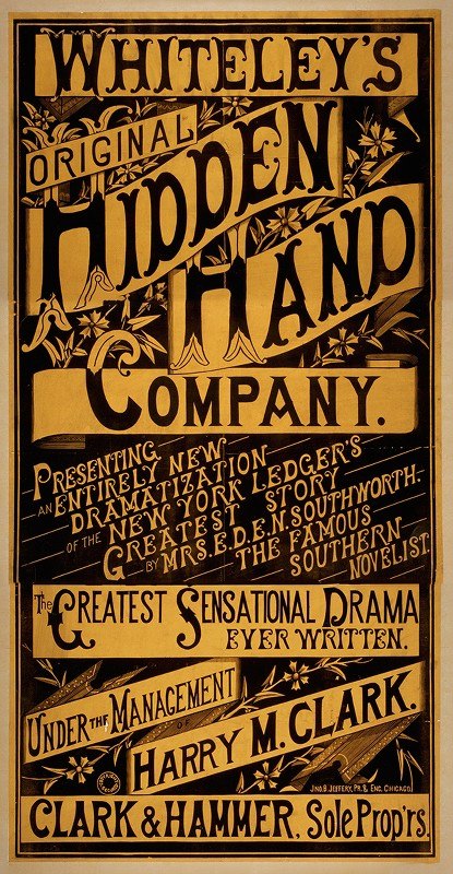 怀特利s最初的隐藏之手公司`Whiteleys Original Hidden Hand Company (1884) by Jno. B. Jeffery