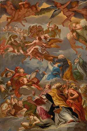 摩西和拉丁教会的教父们与音乐天使`Moses And The Fathers Of The Latin Church With Music~Making Angels by Vito D;anna