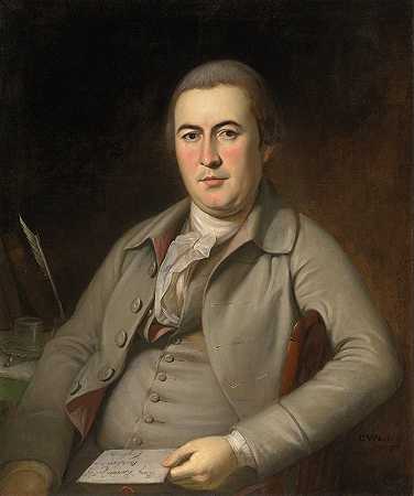 老本杰明·哈里森。`Benjamin Harrison, Sr. (1783) by Charles Willson Peale