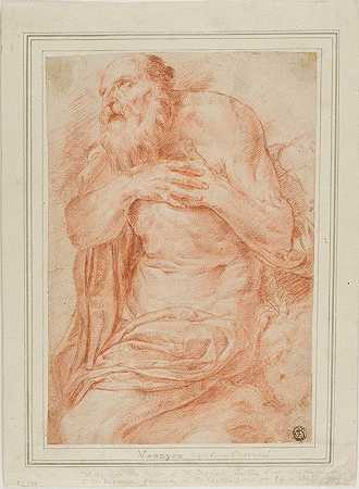 哲罗姆`Saint Jerome (after 1590) by After Agostino Carracci
