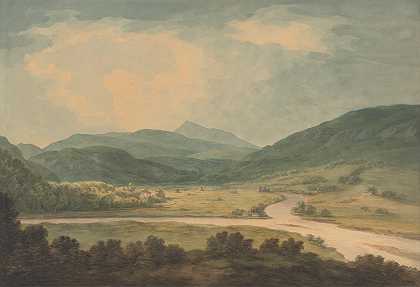 里昂和泰的交界处`The Junction of Lyon and Tay (1788) by John Warwick Smith