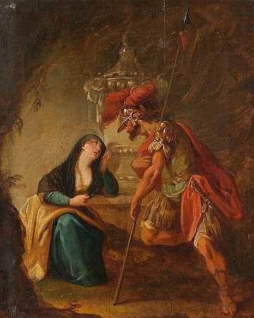 弗拉维亚努斯和他的妻子达芙罗莎`Flavianus und seine Frau Dafrosa by Franz Joseph Spiegler