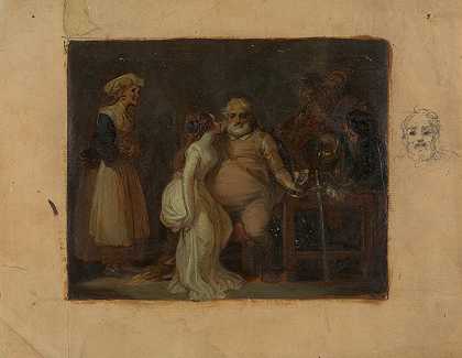 野猪中的福斯塔夫头`Falstaff in the Boars Head (1807) by Robert Smirke