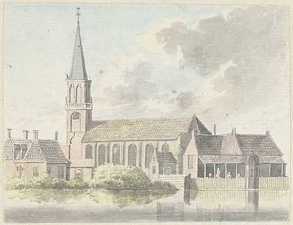沃特兰布罗克教堂`Kerk te Broek in Waterland (1789) by Hendrik Tavenier