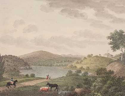 土著山。莫恩观`Aborrebjerget. En udsigt på Møn (1820 – 1821) by Søren L. Lange