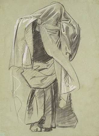 学习先知雕带`Study for Frieze of Prophets (1890~1892) by John Singer Sargent