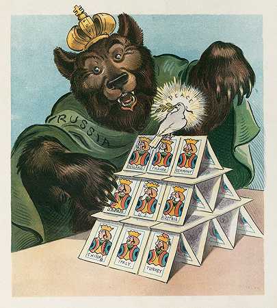 纸牌屋`A house of cards (1904) by Udo Keppler