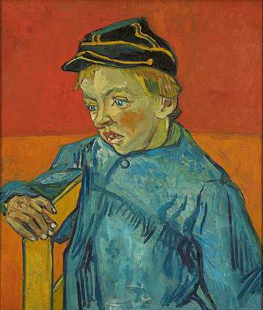 男学生（卡米尔·鲁林）`The Schoolboy (Camille Roulin) (1888) by Vincent van Gogh
