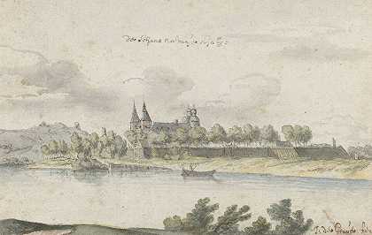 林堡纳瓦涅堡景观`View of Fort Navagne, Limburg (1670) by Josua de Grave