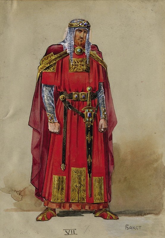 中世纪王子`Medieval Prince by Léon Bakst