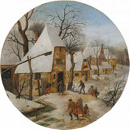 冬天`Winter by Pieter Brueghel The Younger