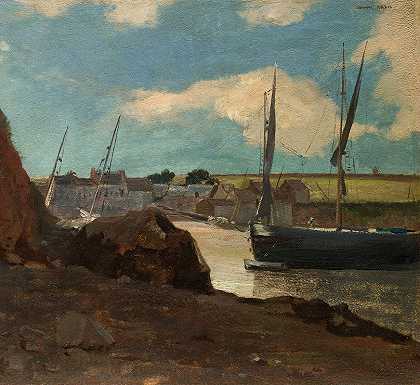 莫尔加特港`The Port of Morgat (1882) by Odilon Redon
