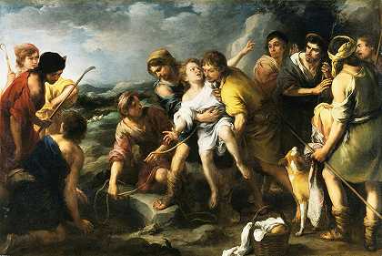 约瑟夫和他的兄弟们`Joseph and his Brethren (c. 1665~1670) by Bartolomé Estebán Murillo