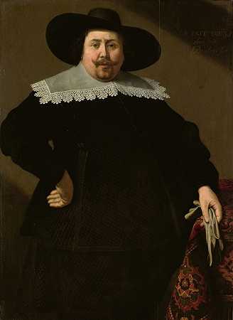 阿姆斯特丹啤酒厂飞利浦丹尼斯的肖像`Portrait of the Amsterdam Brewer Philips Denijs (1640) by Huygh Pietersz Voskuyl