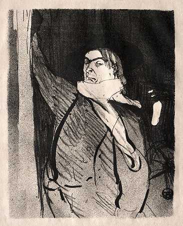 阿里斯蒂德·布朗特`Aristide Bruant (1893) by Henri de Toulouse-Lautrec