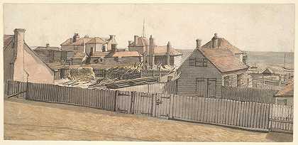 渔民哈斯廷斯海滩上的小屋和其他房屋`Fishermens Cottages and Other Houses on the Beach at Hastings (1815–25) by William Henry Hunt