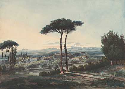 弗拉斯卡蒂，罗马附近`Frascati, Near Rome (1819) by William Cowen