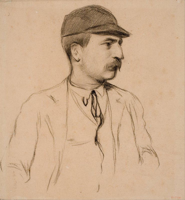 Genís Muntaner肖像`Portrait of Genís Muntaner (1895~1897) by Santiago Rusiñol