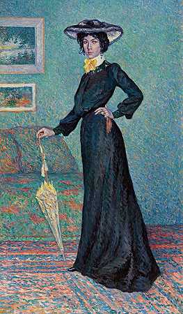 露西·库图里尔`Lucie Cousturier (1903) by Maximilien Luce