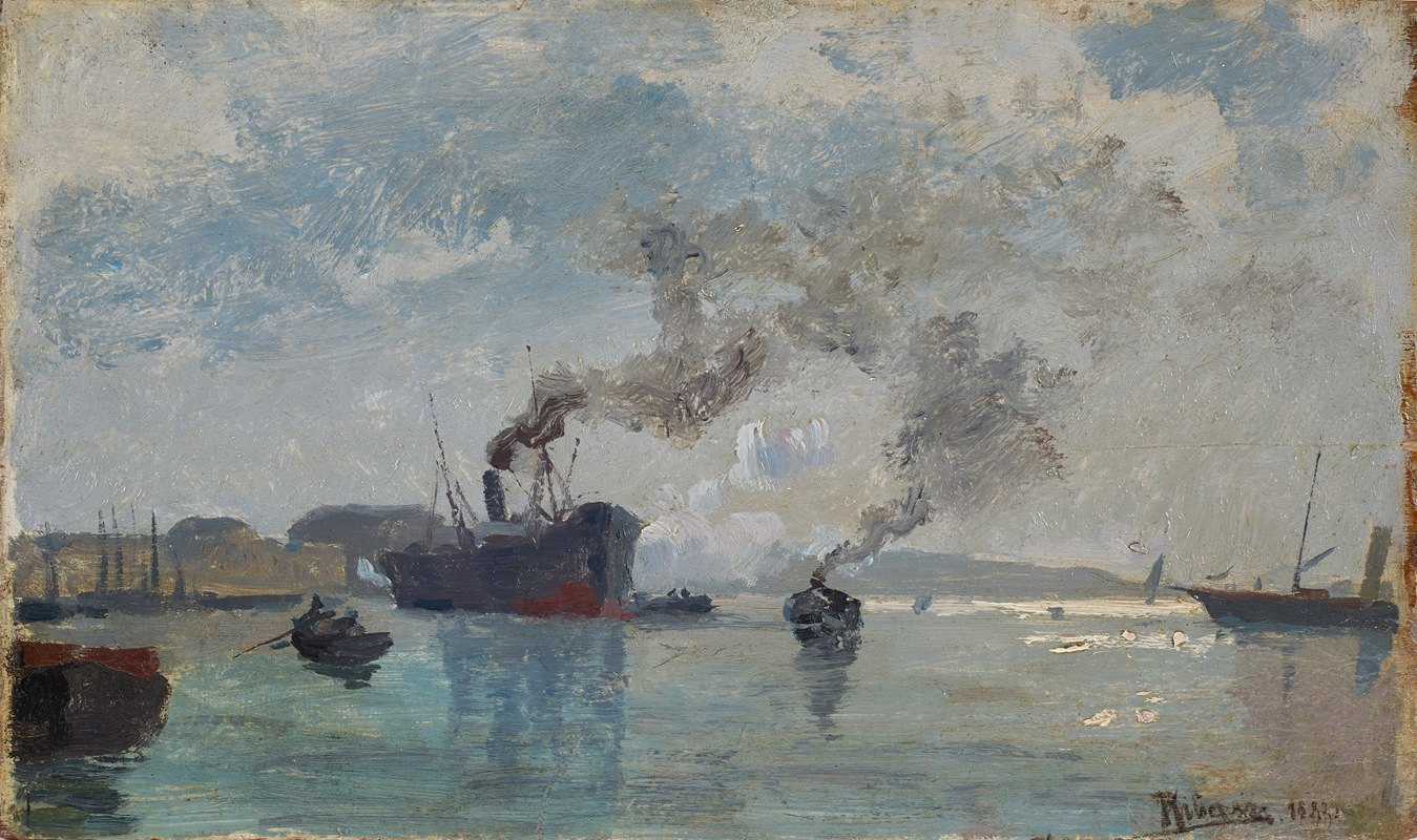 ~Schiffe im Hafen (1882) -