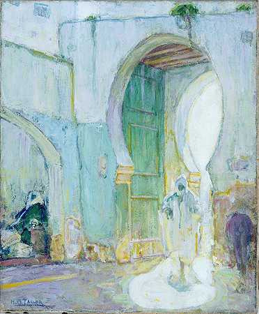 大门，丹吉尔`Gateway, Tangier (c.1912) by Henry Ossawa Tanner