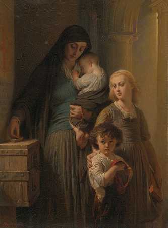 寡妇佩妮`The widows penny (1839~1883) by Édouard-Louis Dubufe