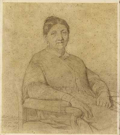 帕奇尼夫人的肖像，帕顿的母亲`Portrait de Mme Paccini, mère de Me Paton (1852) by Alexandre Cabanel