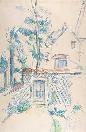 花园入口`Entrance to a Garden (1878–1880) by Paul Cézanne