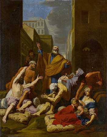 圣彼得用他的影子治愈病人`Saint Peter Healing the Sick with his Shadow
