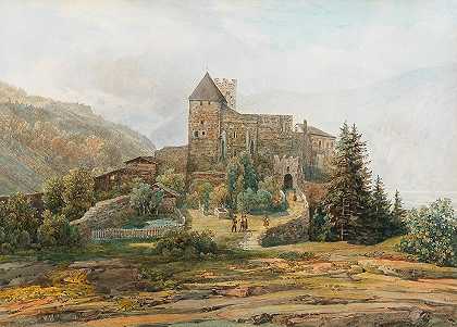 特罗斯堡城堡位于蒂罗尔南部艾萨克山谷`Trostburg Castle in the Eisack Valley in the South Tyrol by Thomas Ender