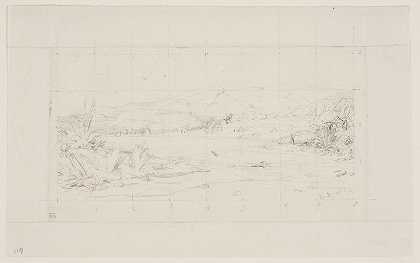 阿卡罗亚的法国殖民地，1845年`The Little French Colony at Akaroa, 1845 (1865) by Charles Meryon