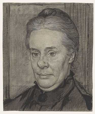 安娜·伊达·范德沙尔克·范德霍文夫人肖像`Portret van mevrouw Anna Ida van der Schalk~van der Hoeven (1898) by Richard Nicolaüs Roland Holst