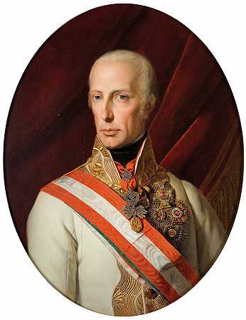 弗朗茨一世皇帝`Kaiser Franz I (1827) by Ferdinand Georg Waldmüller