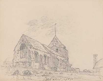 英格兰东苏塞克斯的乌克菲尔德圣十字教堂`Uckfield Holy Cross Church, East Sussex, England (1793) by James Moore