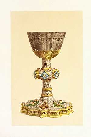 十五世纪风格的银杯`Silver Chalice in the Style of the Fifteenth Century (1858) by John Charles Robinson