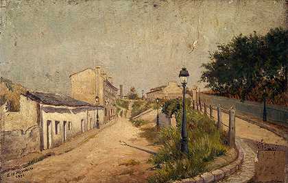La Rue du Pot au Lait街`La rue du Pot~au~Lait (1894) by Eugène de Ménorval