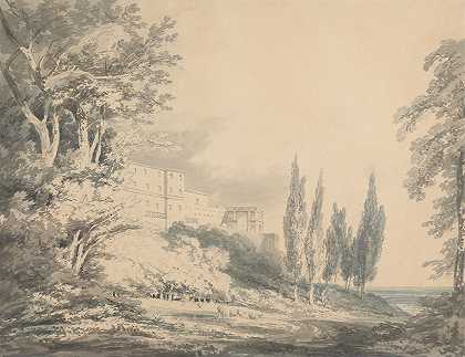 d\’039别墅它是`Villa dEste (ca. 1796) by Joseph Mallord William Turner