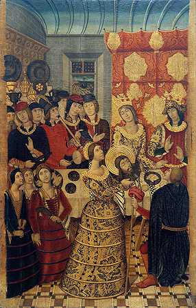 希律王国宴`Herods Banquet (circa 1470) by Pedro García de Benavarre