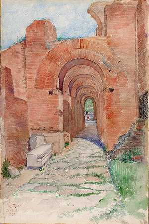 尼禄宫拱门`Arches of Palace of Nero (1933) by Cass Gilbert