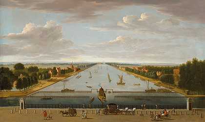 从霍格斯路易斯向南的阿姆斯特丹`The Amstel from the Hogesluis facing South (18th century) by Dutch School