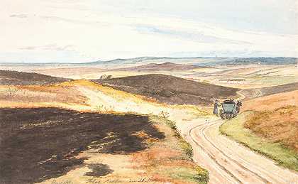 Hulvej i Tolne bakker，Vendsyssel，1833年5月21日`Hulvej i Tolne bakker, Vendsyssel, 21 maj 1833 (1833) by Martinus Rørbye