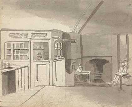 咖啡馆的屋内`The Interior of a Coffee House by James Miller