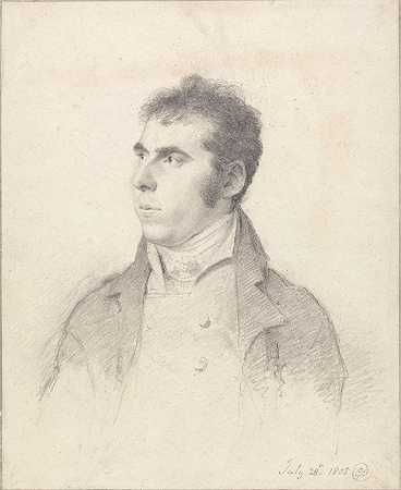 一个年轻人的肖像`Portrait of a Young Man (1805) by George Dance