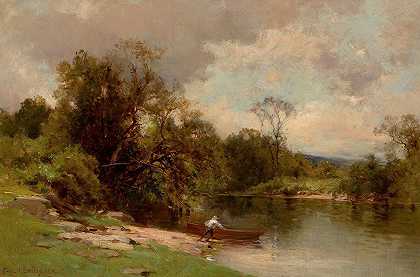 去钓鱼了`Gone Fishing by George Henry Smillie