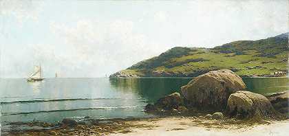 海洋景观`Marine Landscape (ca. 1895) by Alfred Thompson Bricher